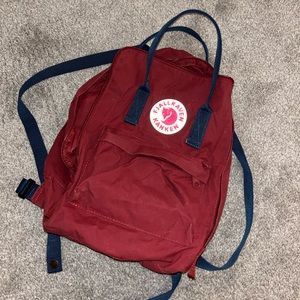 Fjallraven Kanken Maroon & Navy Backpack